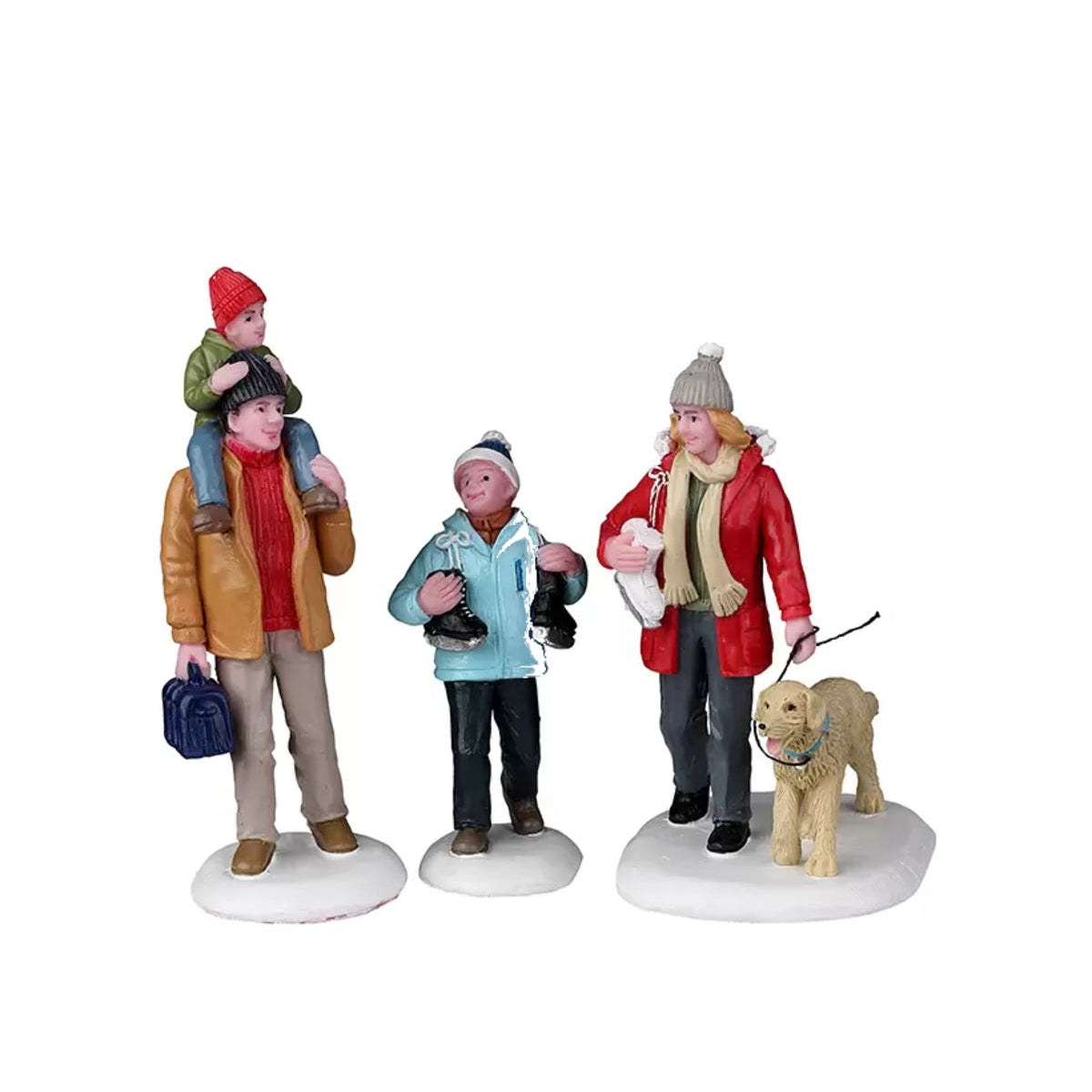 Going Skating božićna scena odlaska na klizanje figurica