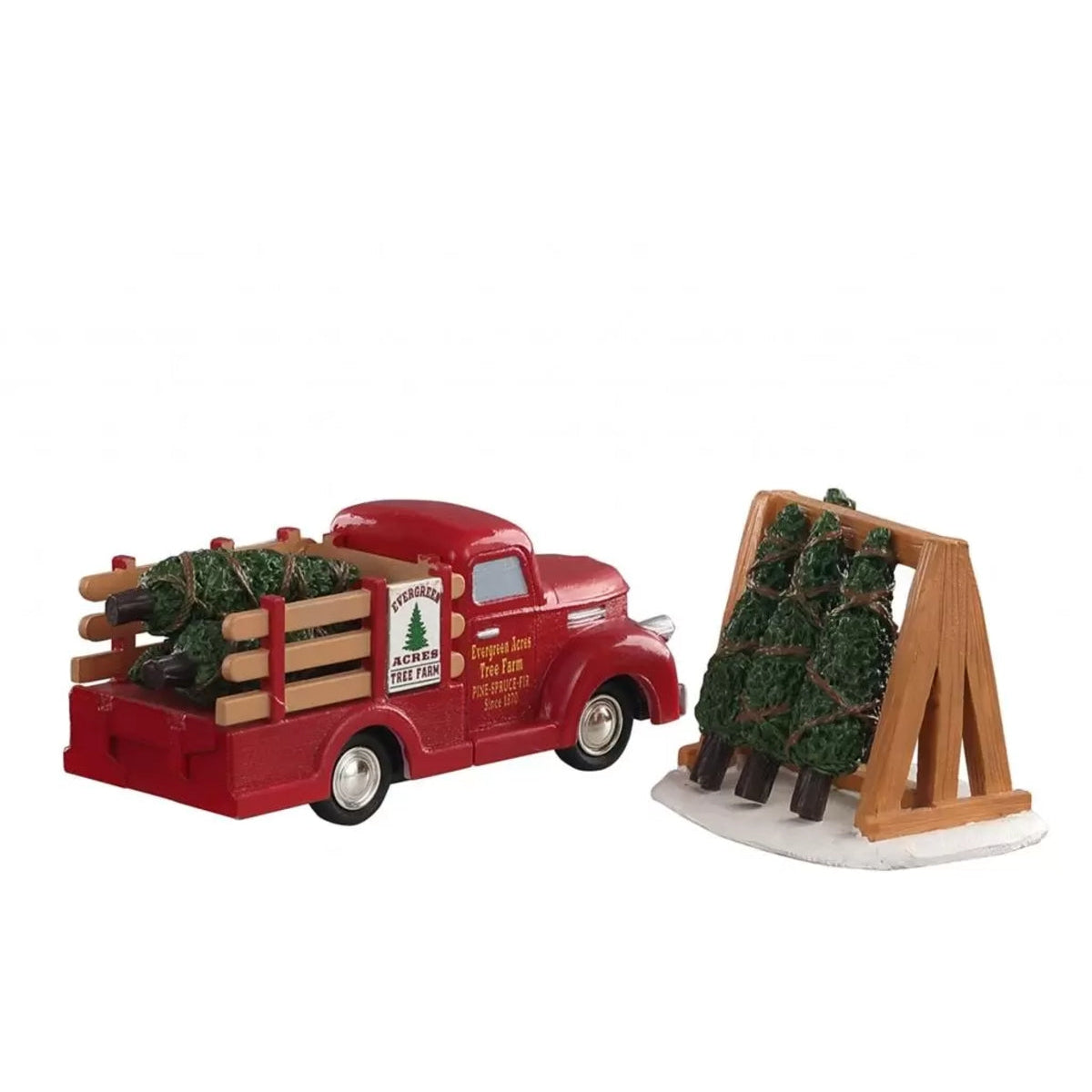 Tree Delivery božićna scena dostave drvca minijaturna figurica