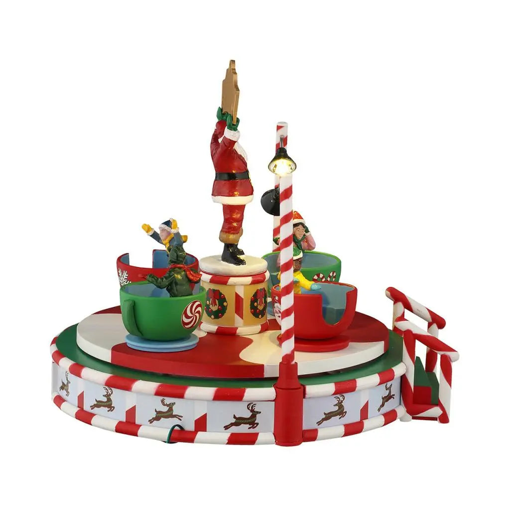 Santa's Peppermint Teacup Spinner božićni vrtuljak šalice Carnival